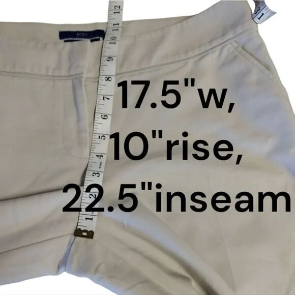Apt 9 Light Beige Torie Midrise Straight Leg Capri Pants Size 12 - Picture 14 of 14